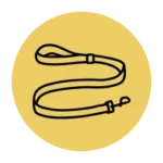 The icon representing dog leash services